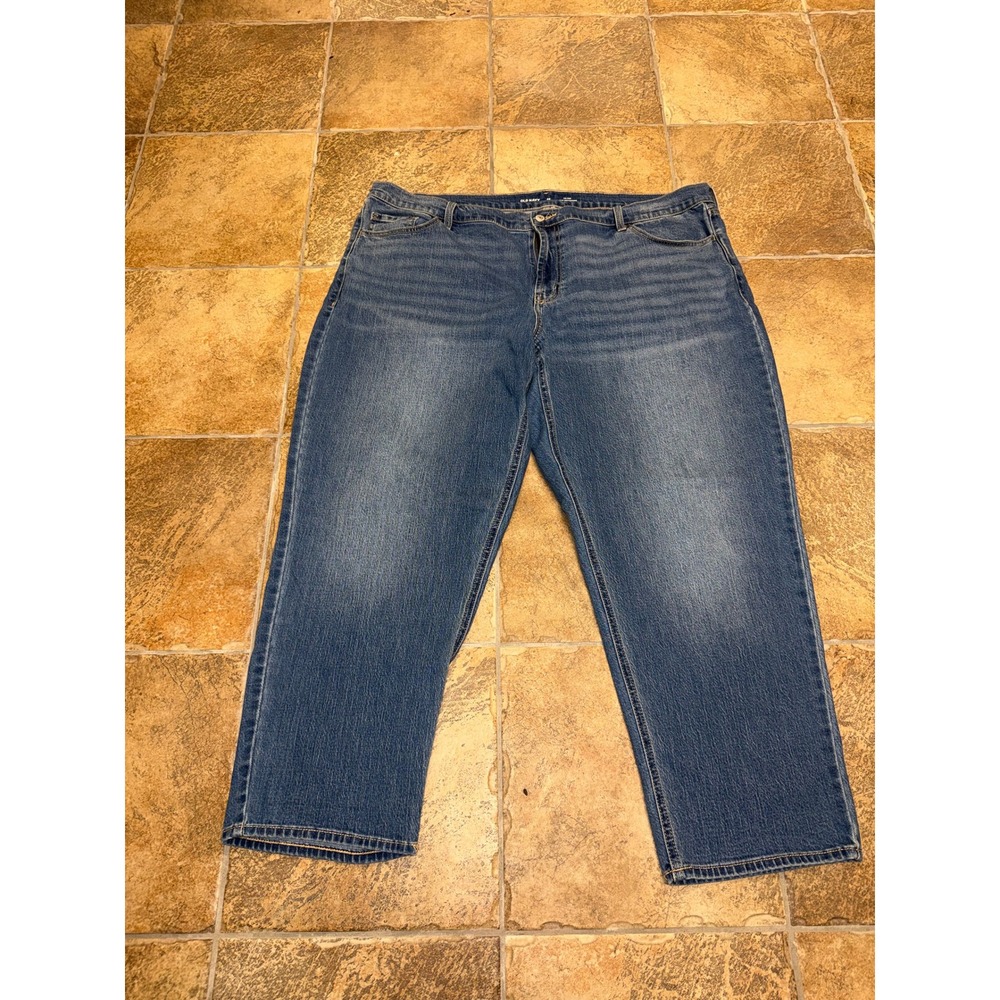 Old Navy Womens Size 20 Mid-Rise Slim Boyfriend Jeans Medium Wash Blue Denim